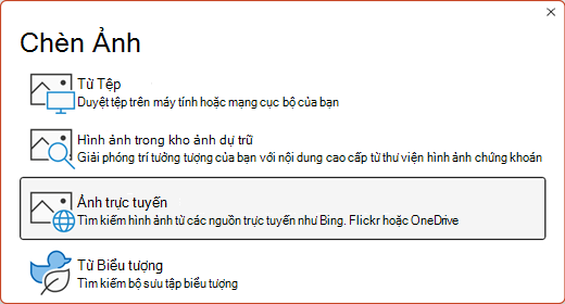 Hộp thoại Chèn Ảnh.
