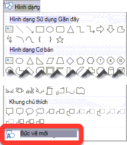 Chọn Bảng vẽ
