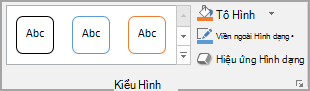 Nhóm Kiểu Hình dạng trong Word