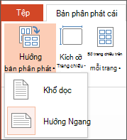 Menu Hướng bản phân phát