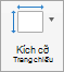 Hiển thị nút Kích cỡ Trang chiếu