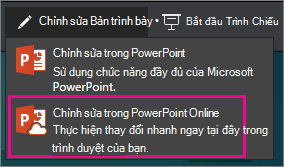 Chỉnh sửa trong PowerPoint Online