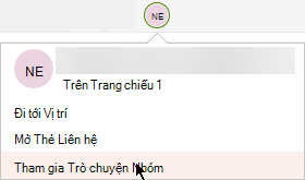 Ảnh chụp màn hình hiển thị menu mở rộng