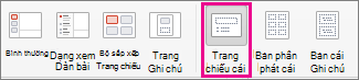 Lệnh Trang chiếu cái trong PPT for Mac