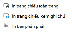 Menu lựa chọn in.