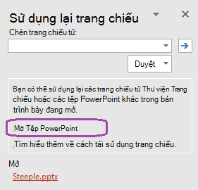 Duyệt để định vị bản trình bày