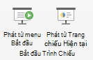 Phát trình chiếu của bạn từ đầu hoặc từ trang chiếu hiện tại.