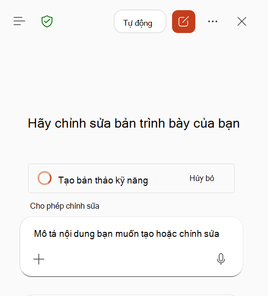 Ảnh chụp màn hình cho thấy Copilot đang xử lý quy trình làm việc đã ghi để tạo bản thảo kỹ năng.