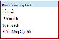 Các tùy chọn sẵn dùng cho Số Mô-đun
