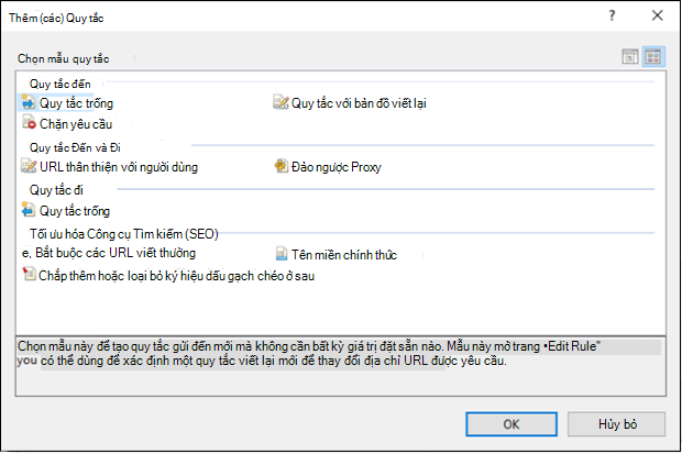 Ảnh chụp màn hình của màn hình Thêm Quy tắc.