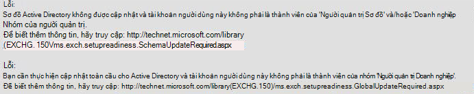sơ đồ Active Directory không phải là lỗi cập nhật