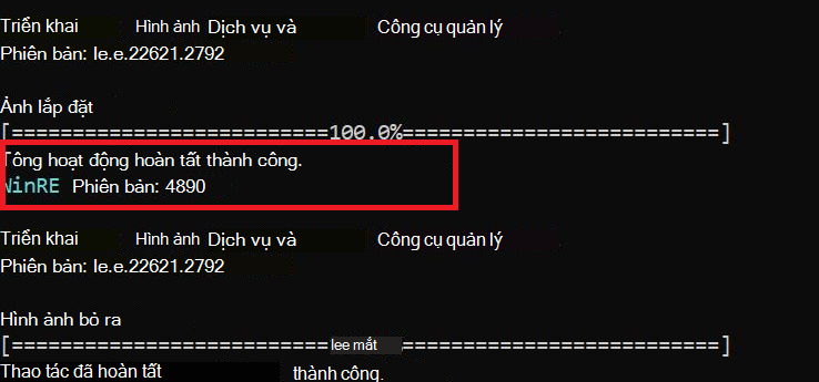 Ảnh chụp màn hình GetWinREVersion
