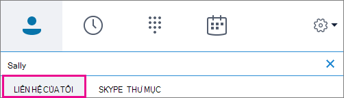 Khi Liên hệ của Tôi được tô sáng, bạn có thể tìm kiếm sổ địa chỉ tổ chức của bạn.