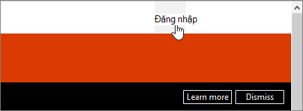 Ảnh chụp màn hình hiển thị nút Đăng nhập ở góc trên cùng bên phải của Office.com.