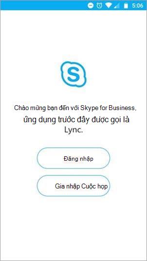 Gõ nhẹ vào nút Gia nhập Cuộc họp