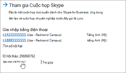 Tham gia SFB Cuộc họp Skype