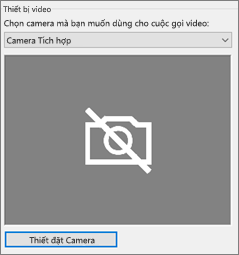 Cài đặt camera của thiết bị video