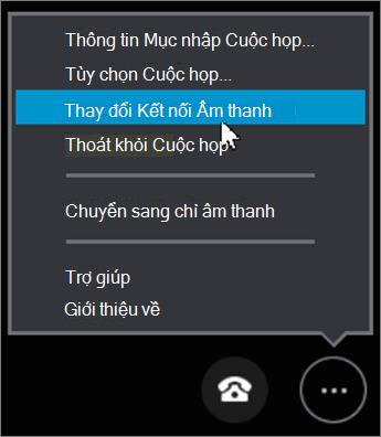Bấm Thay đổi Kết nối Âm thanh