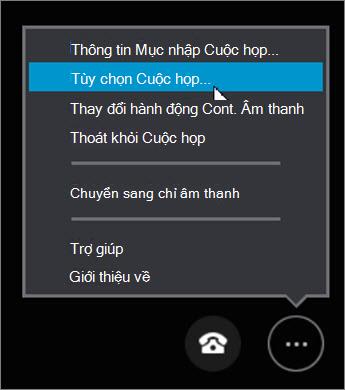 Bấm Tùy chọn Cuộc họp > Khác...