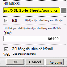 nối kết tệp XSL được dán vào