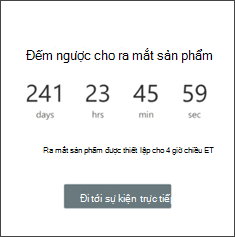 Ảnh chụp màn hình phần web bộ hẹn giờ đếm ngược