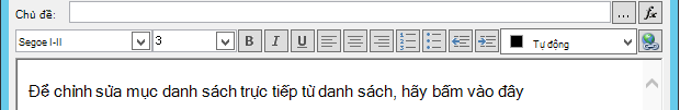 Xác định Thư Email Màn hình sau khi chèn biến số