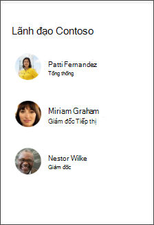 ảnh của phần web People web trên mẫu site bộ phận