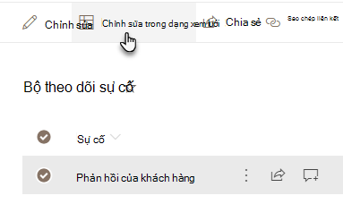 Chỉnh sửa trong dạng xem lưới