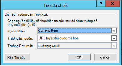 Chèn Siêu kết nối cho Mục hiện tại 1
