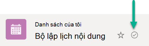 Biểu tượng này cho biết danh sách đang được đồng bộ giữa lưu trữ đám mây và thiết bị Windows.