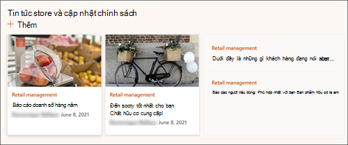 Ảnh chụp màn hình phần web Tin tức