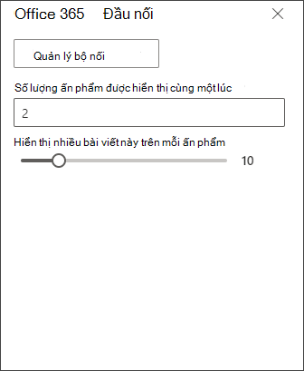 Ảnh chụp màn hình ngăn Office 365 sửa bộ nối