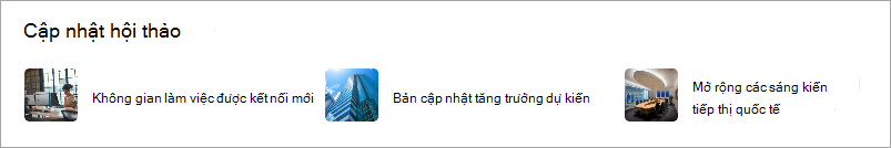 Phần web Liên kết nhanh hiển thị hình ảnh thu nhỏ cho liên kết.