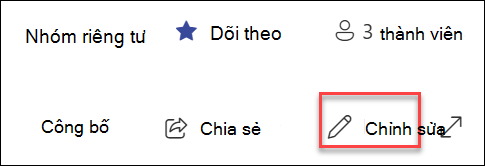 Bản xem trước của nút sửa trang SharePoint
