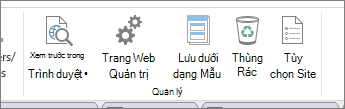Nút Quản lý site