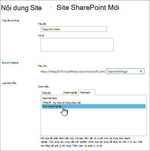 Thêm Wiki Doanh nghiệp được tô sáng