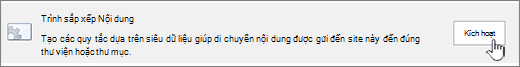 nút bật bộ tổ chức nội dung