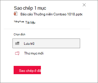 Chọn đích của bạn