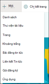 Thêm mục mới vào site SharePoint