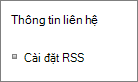 Thiết đặt liên lạc danh sách (RSS)