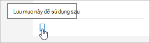 bấm vào biểu tượng để lưu để dùng sau