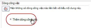 Thêm nối kết dòng công việc
