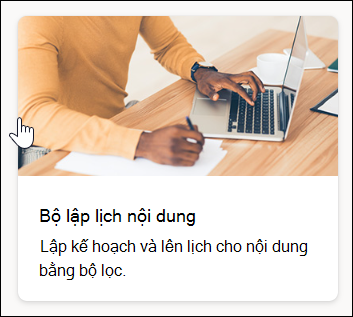 ảnh chụp màn hình Mẫu của bộ lập lịch nội dung