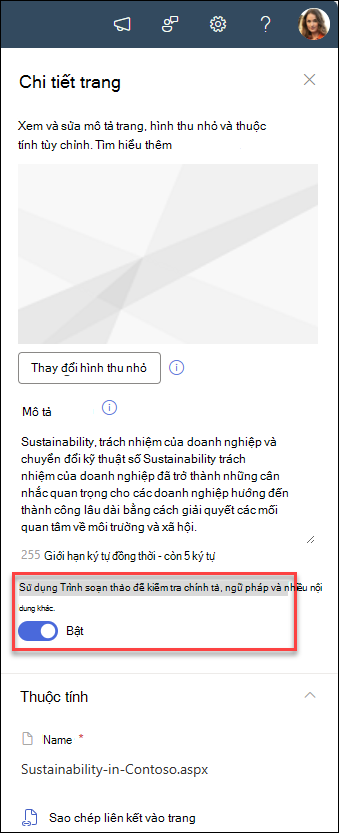 ảnh chụp màn hình nút bật hoặc tắt nút chỉnh sửa
