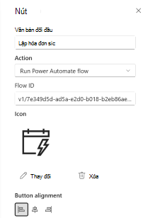 Sửa thuộc tính để cấu hình một dòng Power Automate chạy.