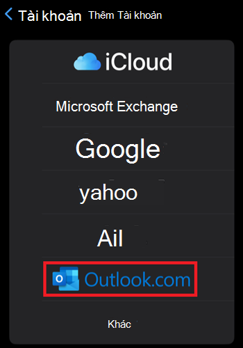 Apple mail add Outlook.com to iPhone