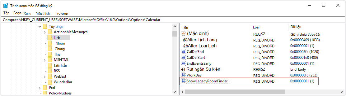 Hình ảnh về sổ đăng ký windows.