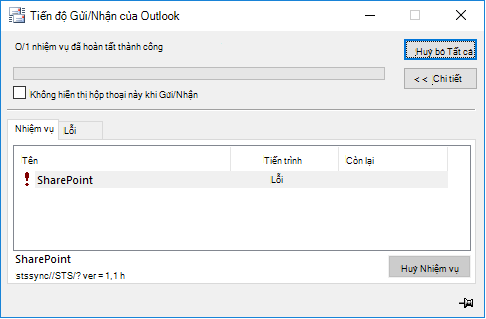 Lỗi stssync trong SharePoint