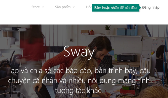 Nút Đăng nhập trên thanh công cụ