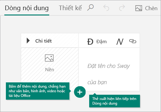 Dòng nội dung của Sway